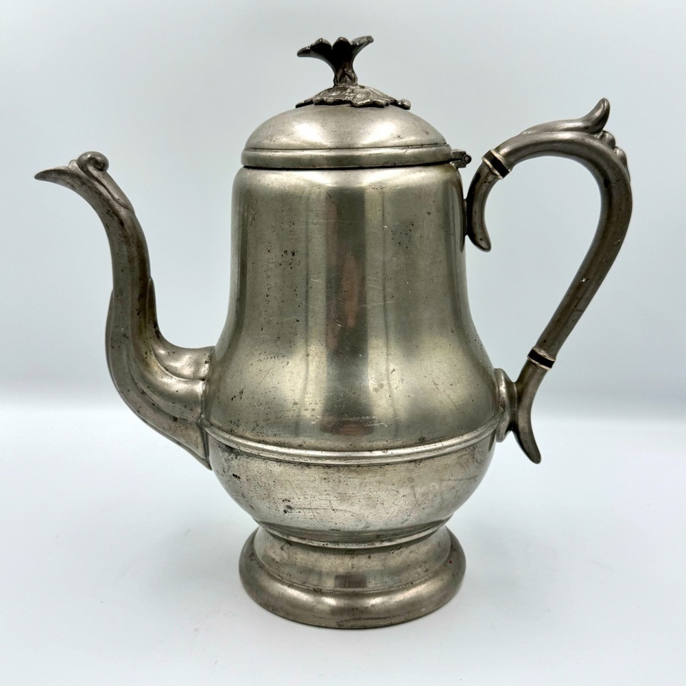 Antique Pewter Coffee Pot Flagg & Homan Cincinnati, Ohio